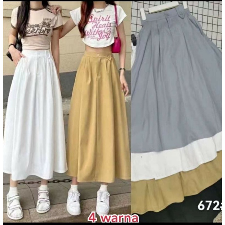 rok katun premium rok katun panjang