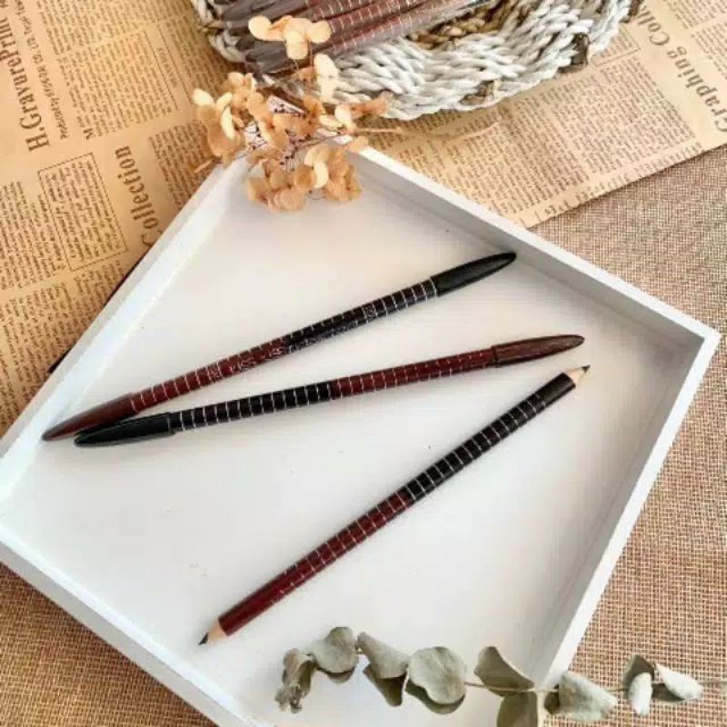 Pensil Alis Duo Warna Kis Kis 2in1 Coklat / Hitam / 2In1 Perlengkapan Kecantikan Wanita