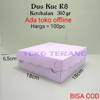 

Dos Kue R8 / Kardus Kue putih / dus jajan isi 100pc