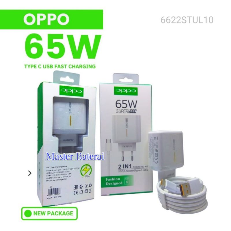 Charger oppo Super Vooc 65W Colokan Tipe C Type C TC Casan Oppo Super Vooc 65 Watt