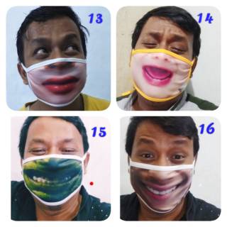  Masker  penutup mulut  unik  dan  lucu  Shopee Indonesia