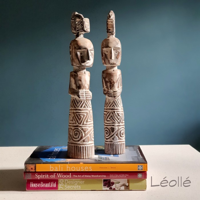 Leolle Patung Pajangan Dekorasi Seni Budaya Primitif Sumba Antik
