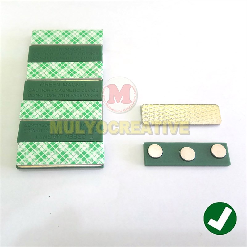 

Green Magnetic Nametag Mata 3 Magnet Name Tag Papan Nama Dada