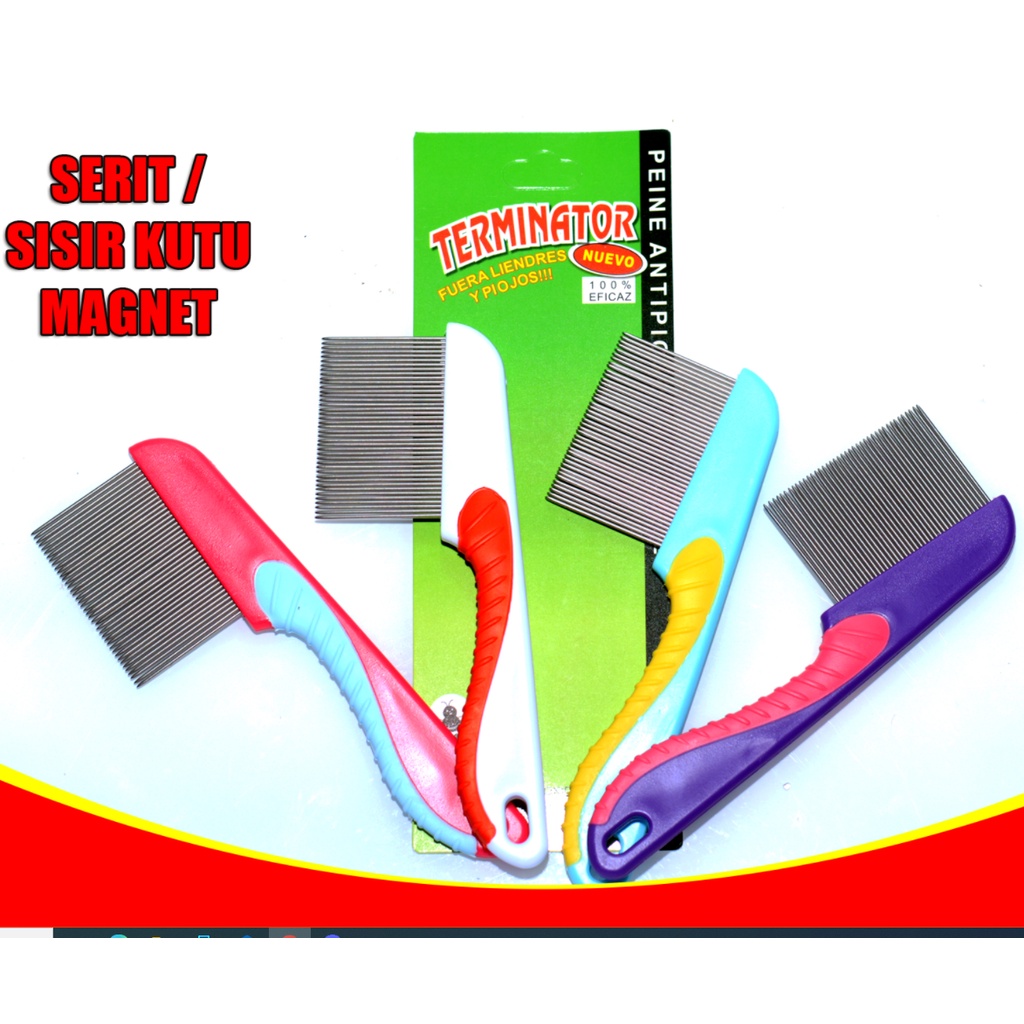 SISIR SERIT GAGANG ANTI KUTU / KETOMBE LOGAM MAGNET TERMINATOR TEBAL