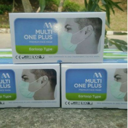 Masker Multi One Plus Earloop1 box isi 50 pcs / buy 1 get 1