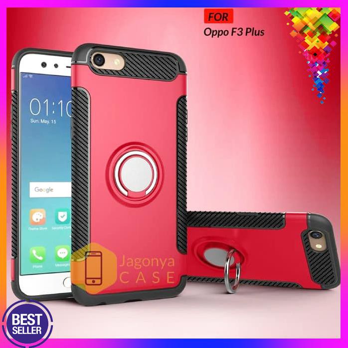 CASE OPPO F3+ F3 PLUS PRIME ULTIMATE CARBON RING