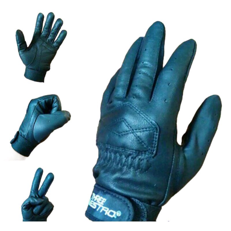 Sarung Tangan Motor Three Maestro  Kulit Full Jari Original