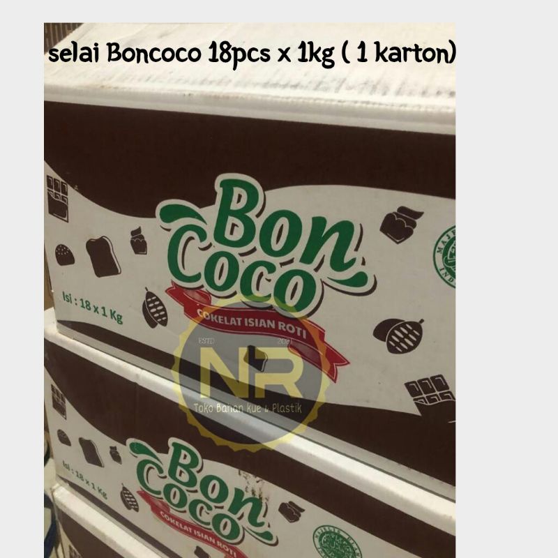 

coklat selai 18kg Boncoco 1 karton