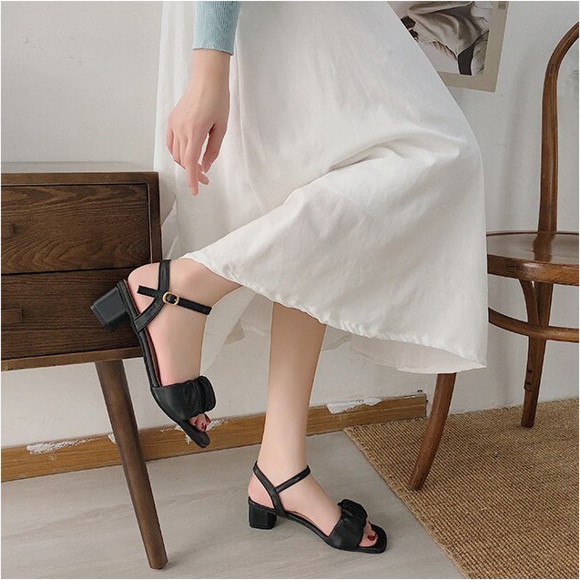 RYS - Ankle Strap Sepatu Hak Tali Casual Sehari Hari - Ori Import