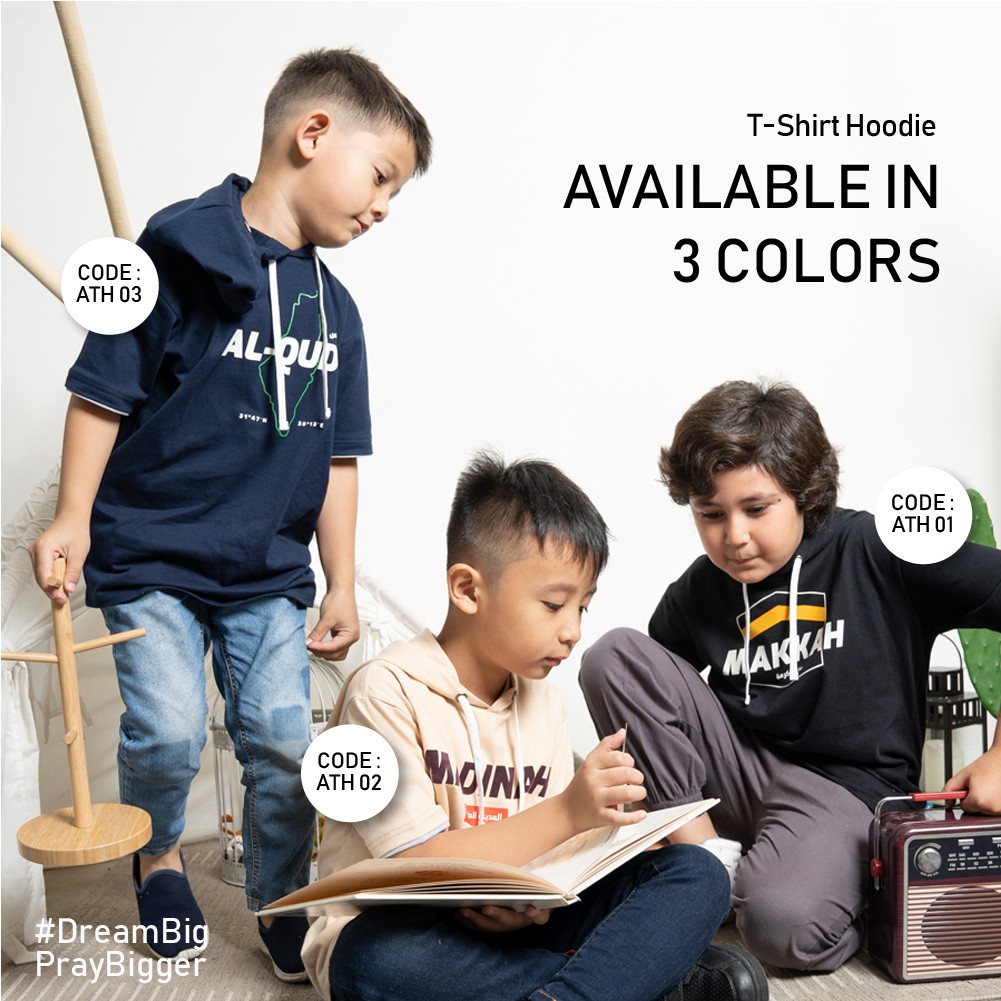 Kaos Hoodie Anak  Couple Cowok Cewek ATH01 Makkah ATH02  Kaos Hoodie Anak  Couple Cowok Cewek ATH01 Makkah ATH02