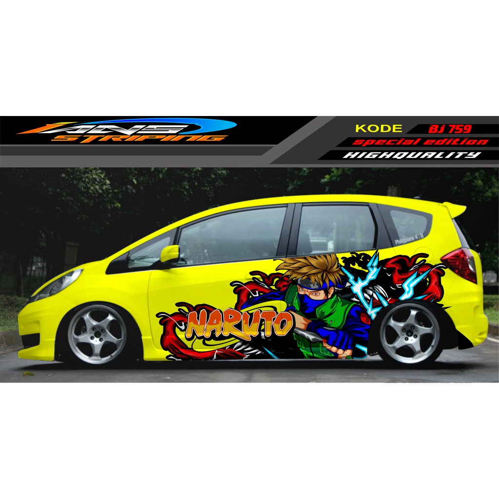 VARIASI STICKER MOBIL HONDA BRIO AGYA JAZZ AVANZA YARIS / DECAL STICKER MOBIL JAZZ / STIKER MOBIL