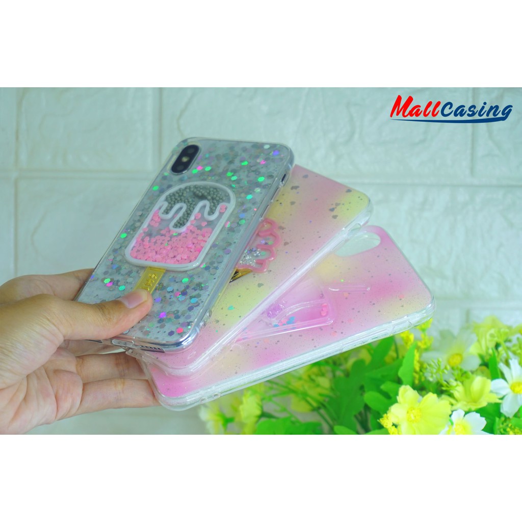 MallCasing - Vivo Y71 | S1/IQOO Neo | Z1 Pro/Z5X 3 Dimensi Glitter Blink Soft Case