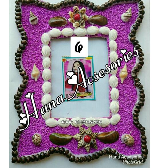 [Best Product ⌒] Pigura kerang dinding ukuran 3R, kerajinan dari cangkang kerang asli dan pasir ➝ ➝