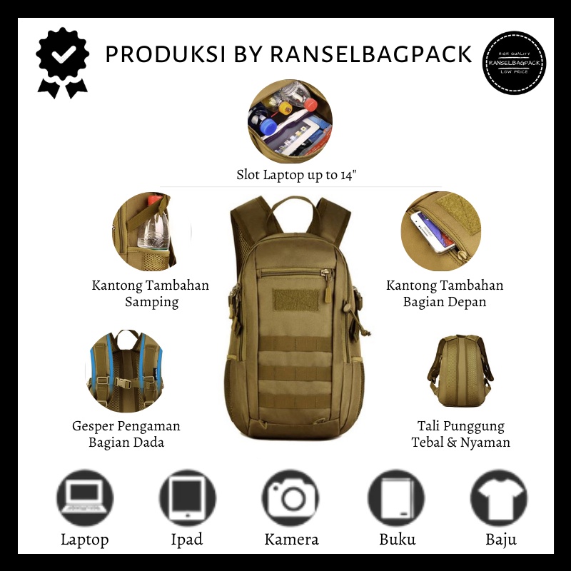 Tas Ransel Backpack Punggung Kekinian Multifungsi Kasual Outdoor Olahraga Hunting Cewek Cowok