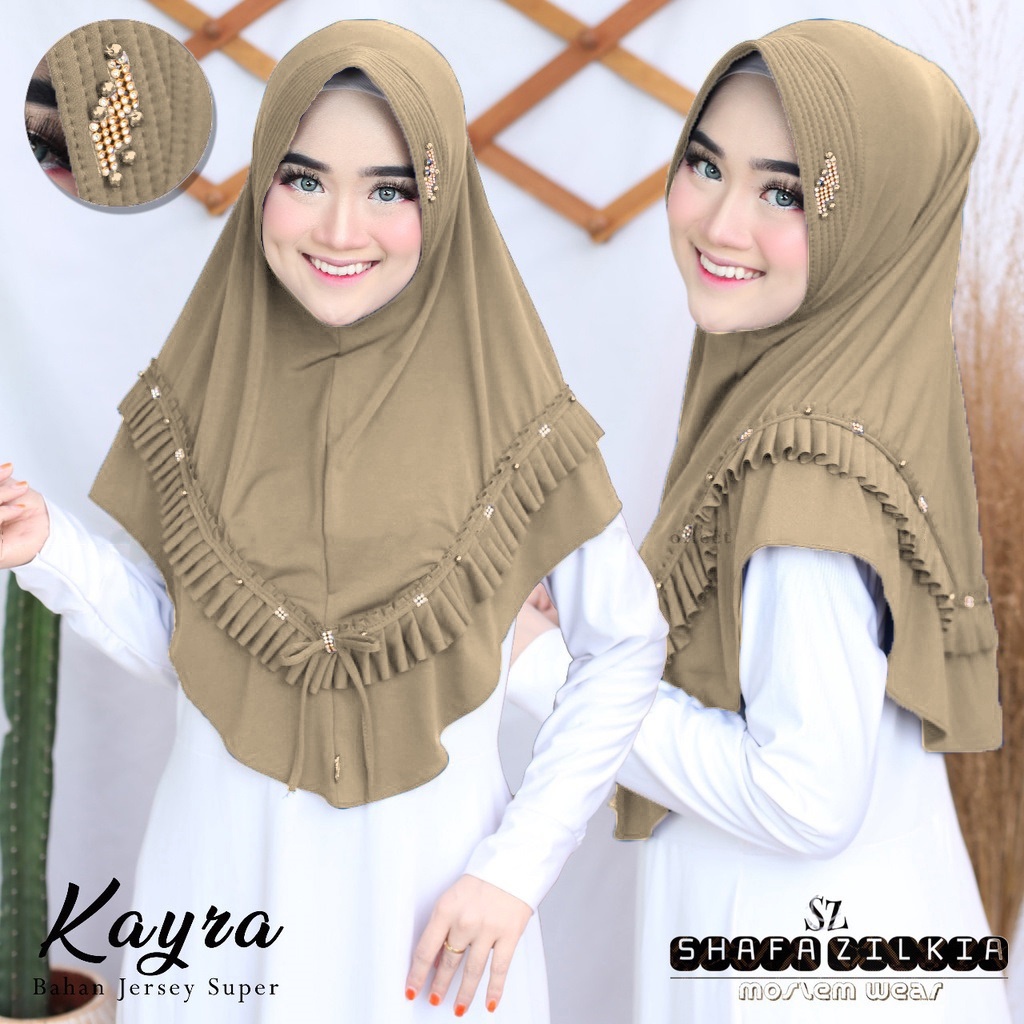 Jilbab Instan Jersey Kayra Murah / Kerudung Hijab Instan Khimar  Kayra Jersey Murah Terbaru