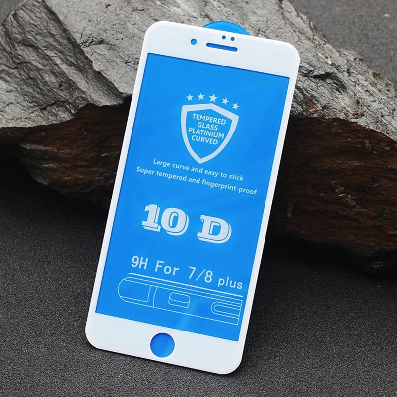 Pelindung Layar Tempered Glass 10D untuk iPhone 6 / 7 / 8 / Plus / X / XR / Max / Max