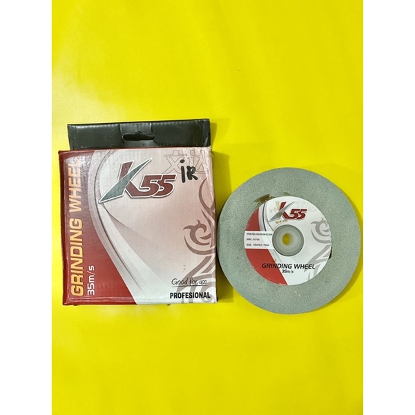 BATU GERINDA GURINDA DUDUK 5 Inch K55 Grinding Wheel 35m/s Size 150x25x31,75mm / Batu asah bulat tebal / Batu Gerinda k55 spec GC120