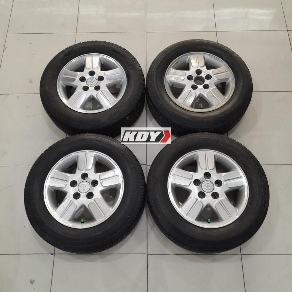 Velg Bekas Copotan Mobil Toyota Inova G Ring 15 + Ban Copotan 205 65 R15