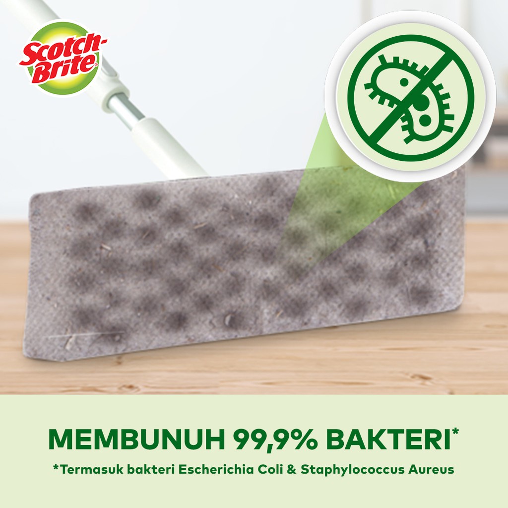 SCOTCH BRITE DRY / WET DISPOSABLE PAPER WIPER REFILLS / KAIN PEL KERING ISI ULANG EASY SWEEPER 20LEMBAR / KAIN PEL BASAH ISI ULANG EASY SWEEPER 8 LEMBAR