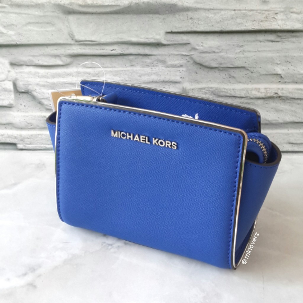 Jual Michael Kors Mini Selma Speechio Messenger (Electric Blue