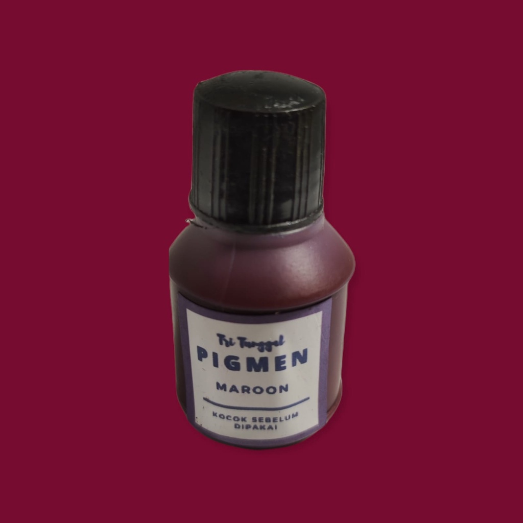 

PIGMEN 12gr MAROON merah tua Mini Kecil Pewarna Sablon Pigment Color Slime Clay DIY Waterbased Tie Dye Cat Warna Warni Air Cair Cairan Liquid Paint Painting Kerajinan Prakarya Art Seni Kesenian Perlengkapan Draw Mewarna Melukis Lukis Tri Tunggal Malang