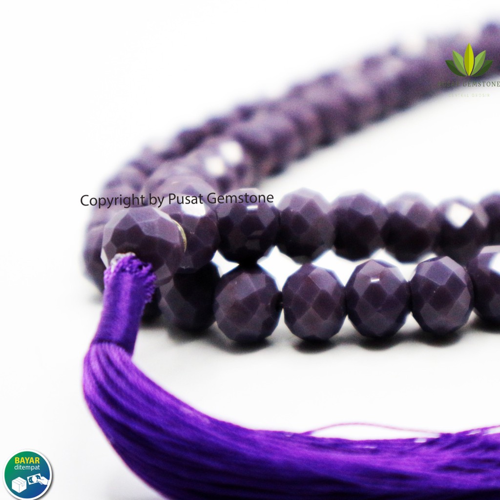Tasbih Batu Kristal kecubung 99 butir grade A
