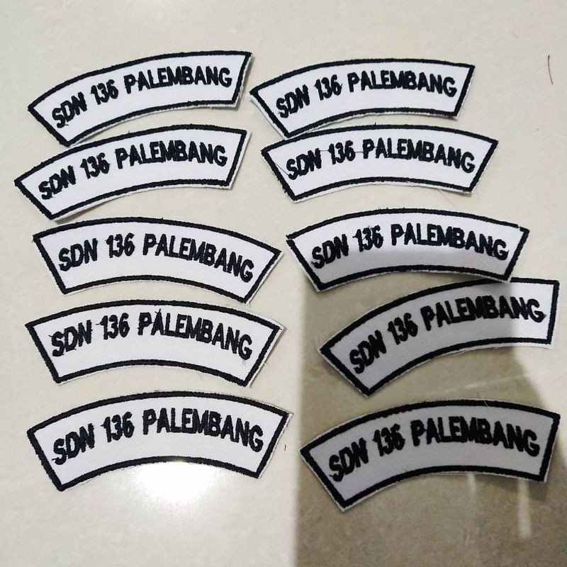 

bordir lokasi seragam sekolah# bordir name tag#bordirseragamsekolah