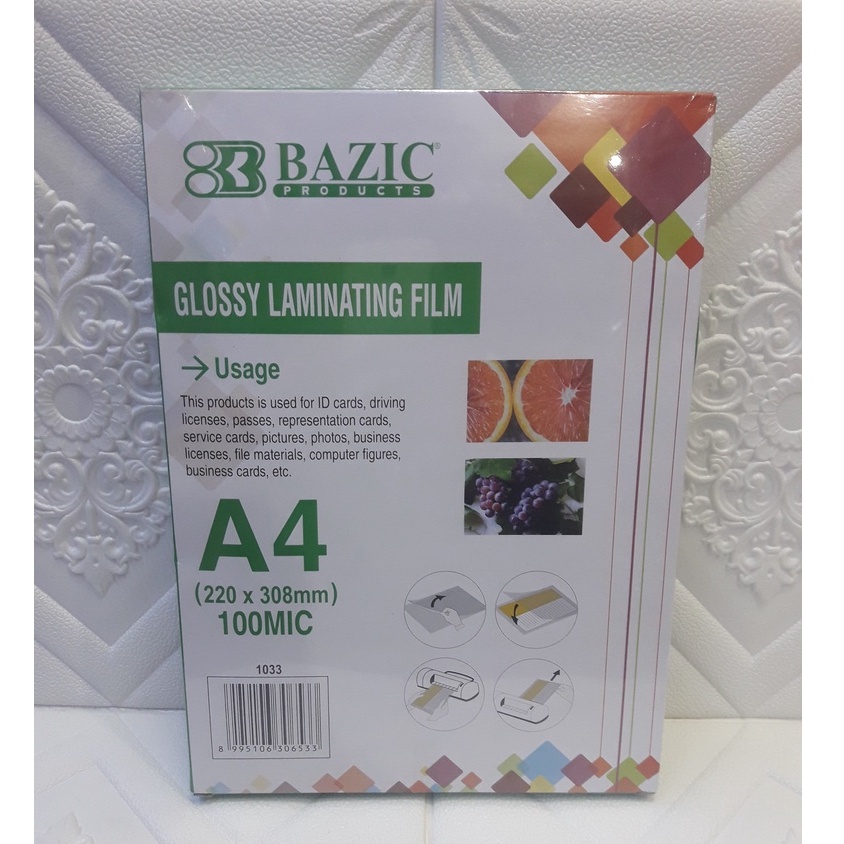 

Plastik Laminating ukuran F4 ukuran A4 / BAZIC Laminating 100 micron F4 A4