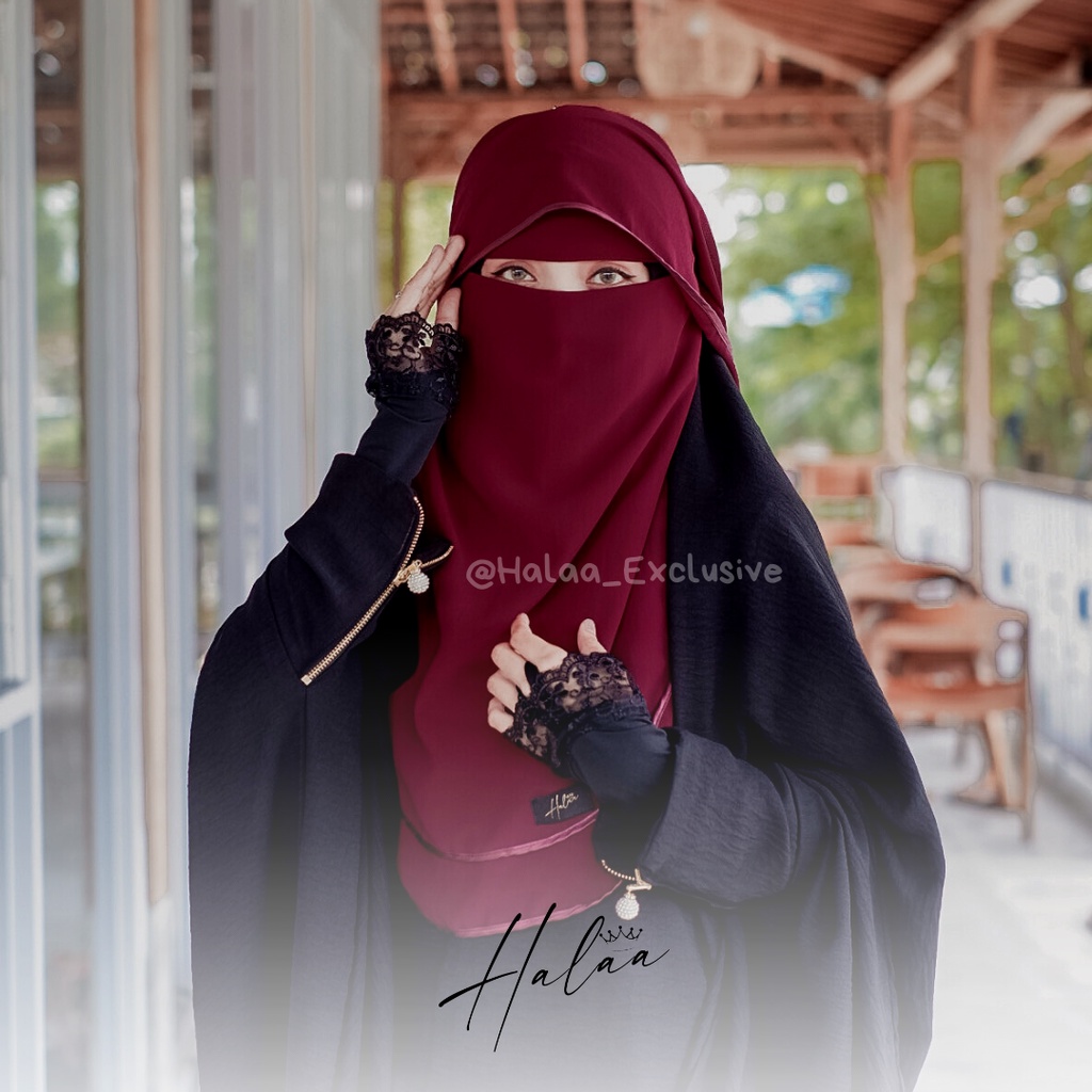 NIQAB CADAR HADRAMAUT / BUTTERFLY / CADAR SIFON SILKY SIFON PREMIUM