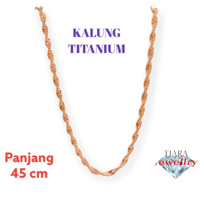 kalung Titan Nuri ukir dan bursalino 45cm