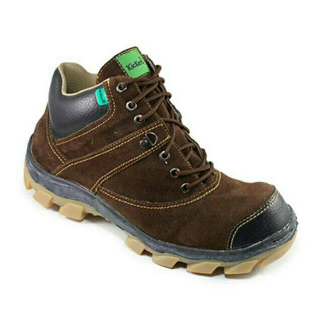 [COD]  Sepatu Safety Boots Suede Kicker Sol Dr Mentah