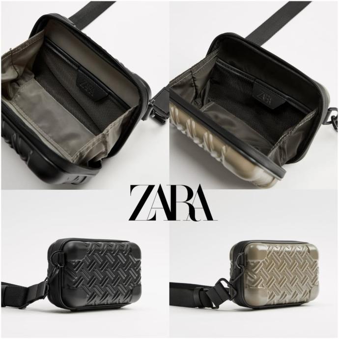 Zara Man Bag Tas Selempang Pria Mini Rigid Minaudiere Crossb -New Tsp76817