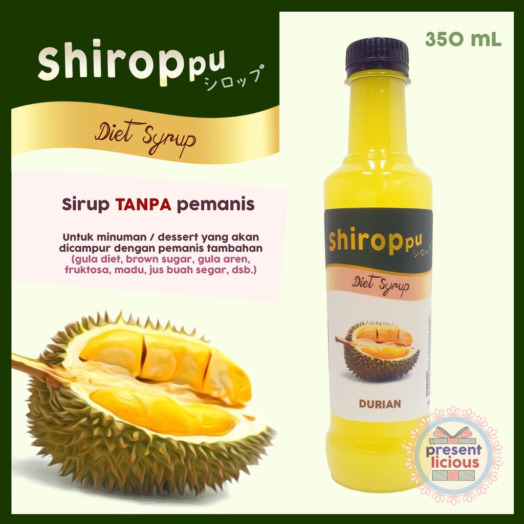 

Durian | Shiroppu Diet Syrup 350 mL | Sirup Rasa Duren Tanpa Pemanis