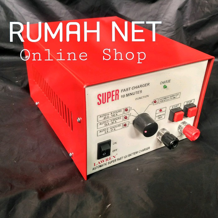 Aki Mobil - Otomotif - Charger Aki Portable Lawren Super Fast Charger Aki 12V Otomatis Produk