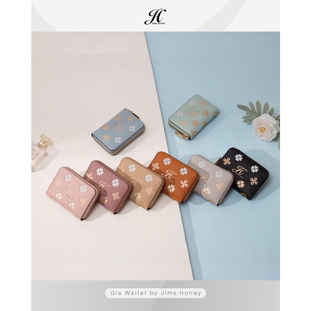Jims Honey Gia wallet dompet wanita cewek dompet kartu dompet kecil mini dompet saku impor branded p