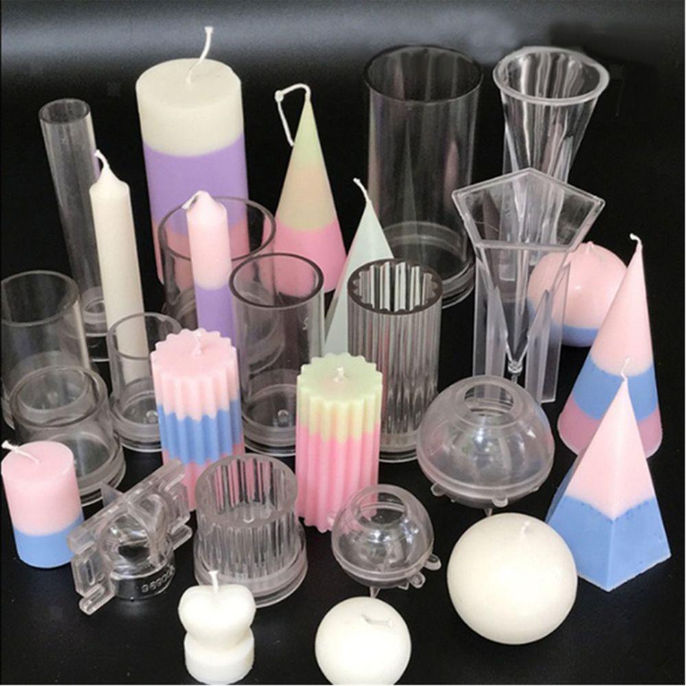 Solighter Candle Mold Party DIY Dekorasi Natal Plastik Handmade Sabun Cetakan