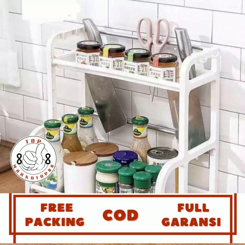 RAK MEJA BUMBU DAPUR 2 SUSUN GSF 7003 ORGINIZER RAK LEMARI MEJA BELAJAR RAK BOX PENYIMPANAN STORAGE 