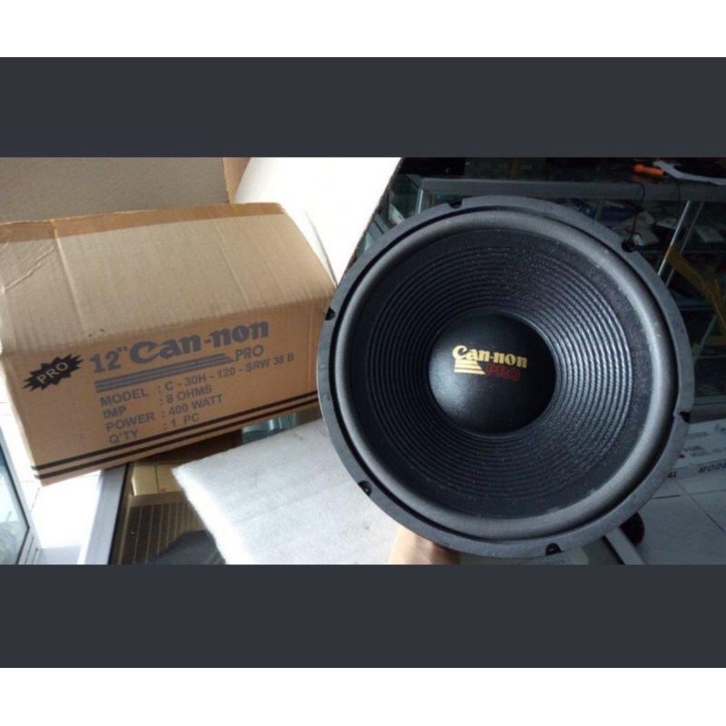 Speaker canon pro woofer 12 inch 400watt / 8 0hm