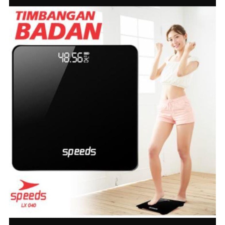 Alat Timbangan Badan Kaca Digital Murah Hitam Polos Max 180kg Body fat Scale 26x26cm