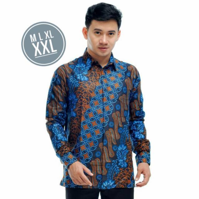 BSWART Batik  HRB026 Kenongo Hem Pendek Padi  Pekalongan M L 