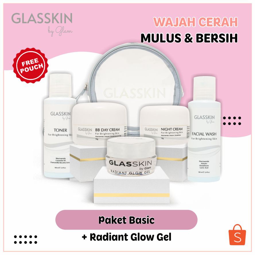 Paket Basic + Radiant Glow Gel Pemutih / Pencerah Wajah / Perawatan Kecantikan Premium Termurah