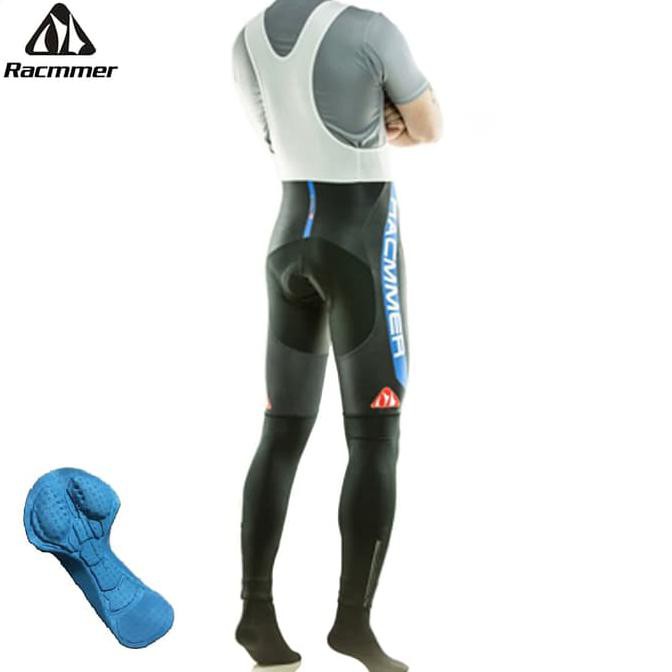 Cycling Bib Pants Racmmer Seri 03 Warna C Celana Gowes Berpadding - Bibstraps Putih, 5Xl