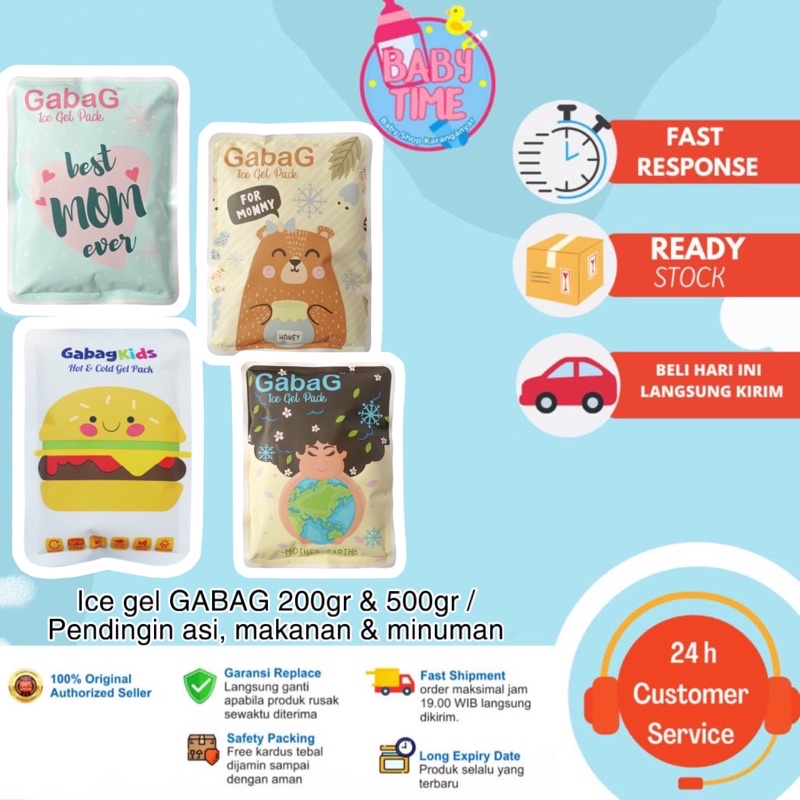 Gabag ice gel mini 200gr dan big 500gr / ice gel kids gabag kecil dan besar