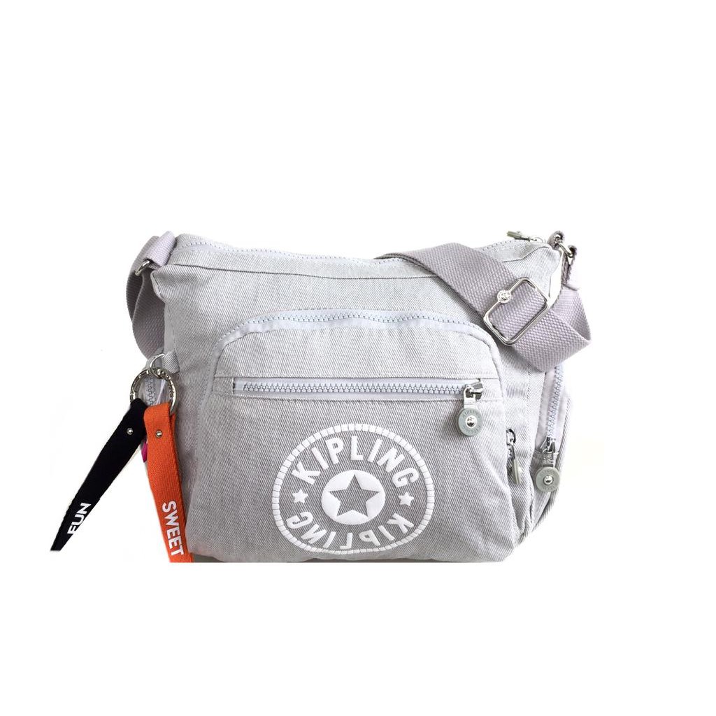 Tas Kipling Gabbie S Crossbody Bag Carbon Kecil Medium Abu Muda Selempang Jalan Cewek Original Small