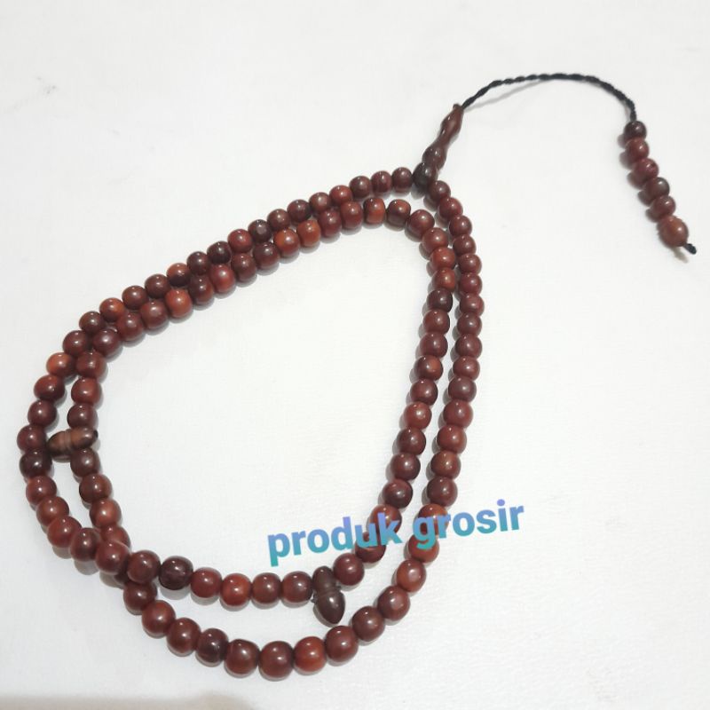 Tasbih/kalung Kaoka Coklat Bulet 6mm 99butir 100% Original