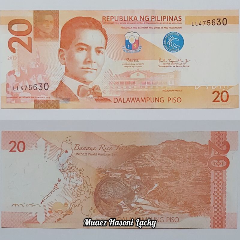 Koleksi Peso Pilipina Pecahan 20 Original