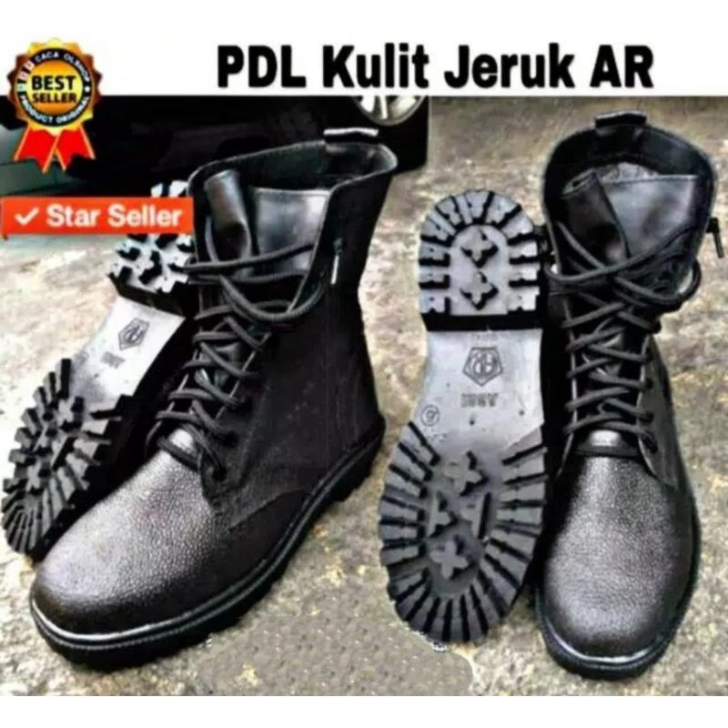 Sepatu pdl kulit jeruk merk AR original