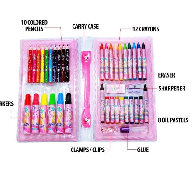 

Terlaris Diskon My Little Pony Art Set 42 pcs Adinata/ Alat Mewarnai / Crayon (Pink) CFD6