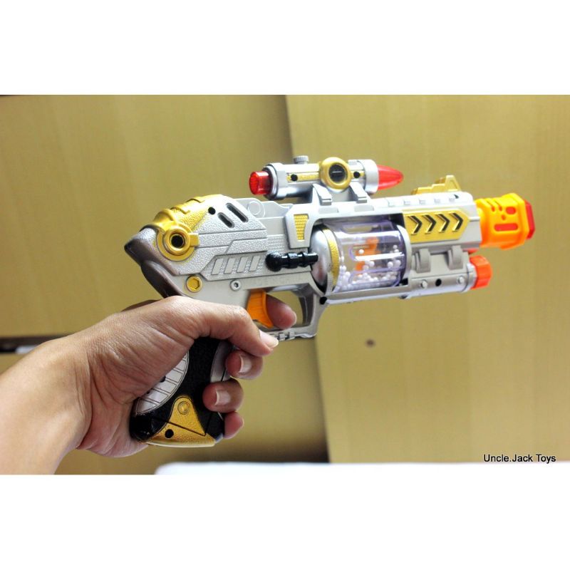 Mainan anak laki-laki pistol laser gun nyala dan bersuara