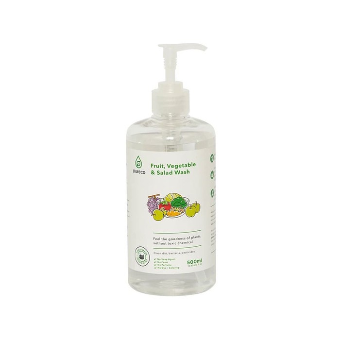 PURECO - Liquid Fruit Veggie and Salad Wash PUMP 500ml